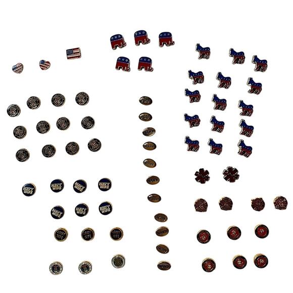 Lot of 60+ Pcs Floating Locket Jewelry Charms Military Army Navy Police Politics - Picture 6 of 9